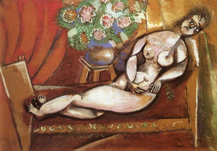 Marc Chagall Reclining Nude